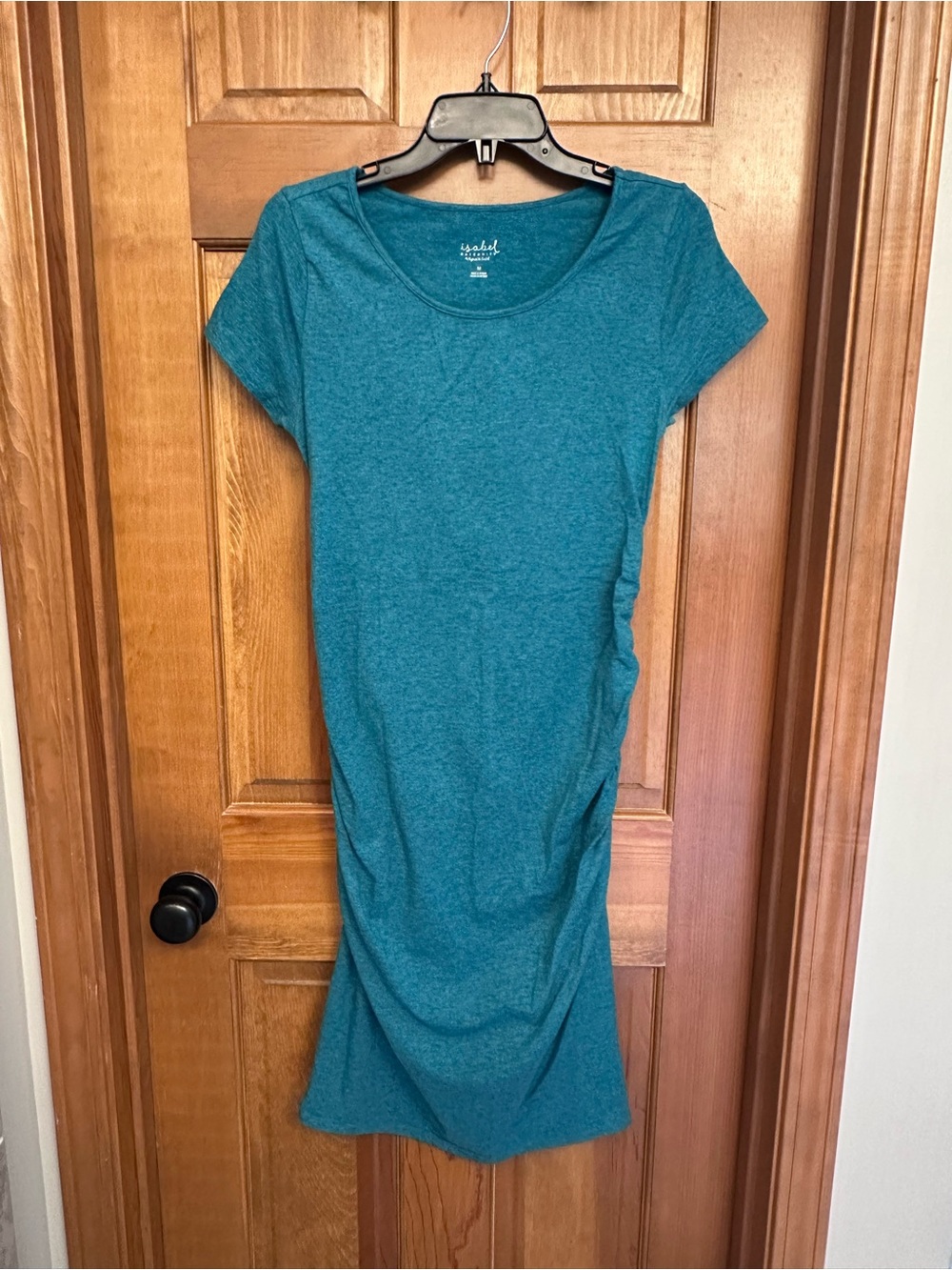 Isabel Maternity by Ingrid & Isabel Teal Scoop Neck Maternity Dress Size M
